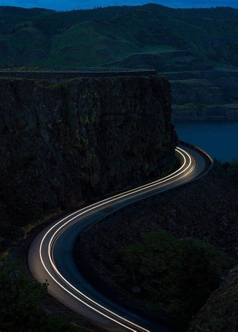 night road headlights | Beautiful roads, Photography, Scenery