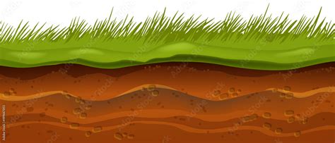 Underground soil layers, vector ground texture, cartoon garden dirt ...