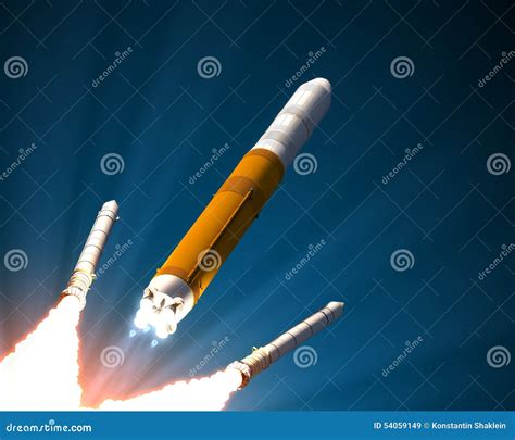 Solid Rocket Boosters Separation Stock Illustration - Image: 54059149