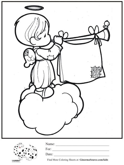 Precious Moments Nativity Scene Coloring Page Coloring Pages