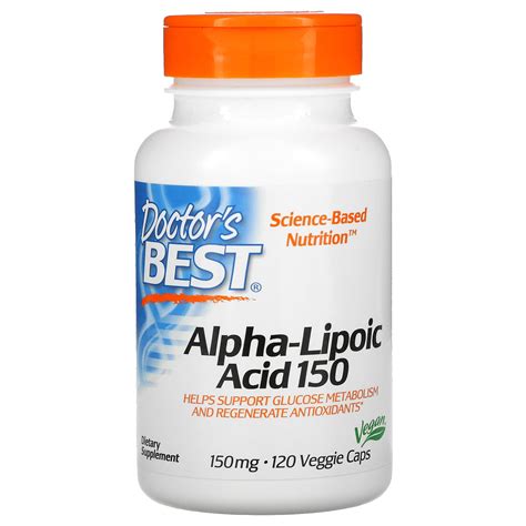 Doctor's Best - Alpha Lipoic Acid 150 mg. - 120 Capsules - Walmart.com ...