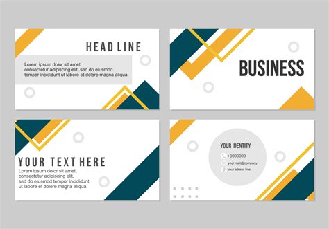 business presentation templates set.geometric design with triangle ...