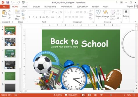 Animated Back To School PowerPoint Template