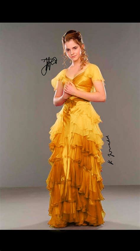 Hermione granger Yule ball yellow dress | Harry potter outfits, Harry ...