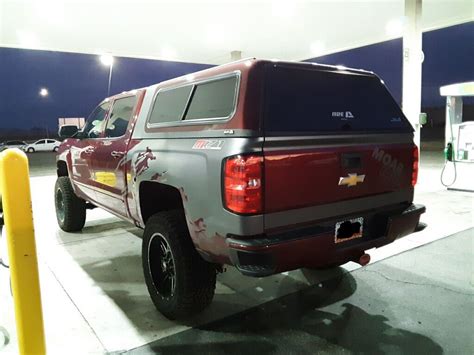 2017 Chevrolet Silverado quad cab Moab edition with a camper shell ...