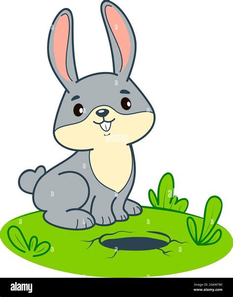 Cute rabbit cartoon. Bunny clipart vector illustration Stock Vector ...