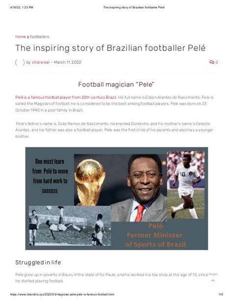 The inspiring story of Brazilian footballer Pelé.pdf