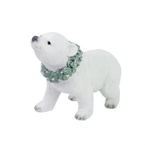 POLAR BEAR WITH WREATH II - Linens & More