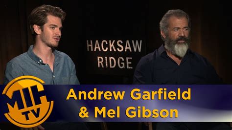 Andrew Garfield & Mel Gibson Hacksaw Ridge Interview - YouTube