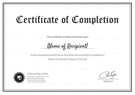 Free Certificate Of Completion Construction Templates