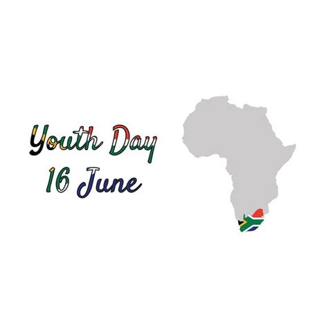 youth day south africa 16 june celebration. vector map south africa ...