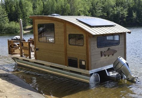 Solar powered houseboat takes tiny living to the water | Solar panels ...