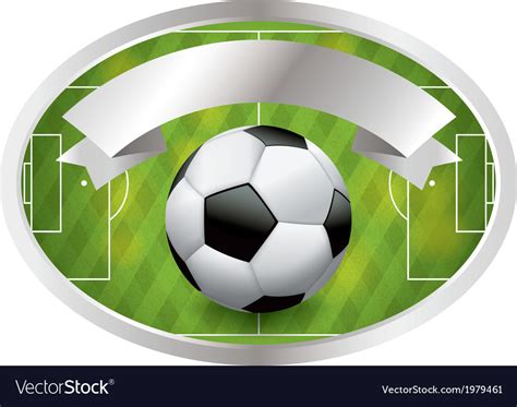 Soccer champions badge and banner Royalty Free Vector Image