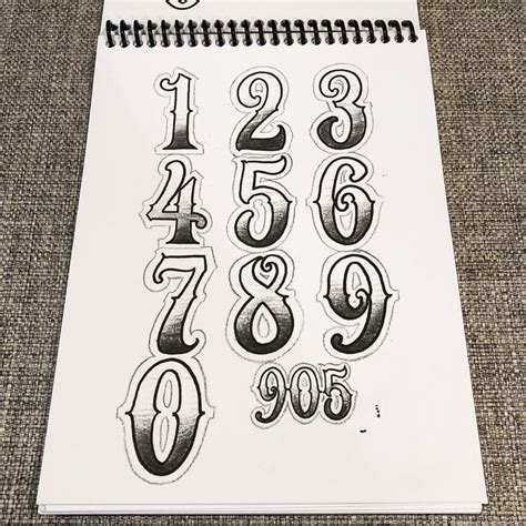 Big Meas - Numbers 2 Go Numeric Guide | Tattoo fonts alphabet, Tattoo ...