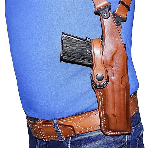 Leather Vertical Shoulder Holster for CZ 75 SP-01 9mm 4.6" BBL #1309 ...