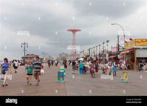 boardwalk Coney Island Stock Photo - Alamy