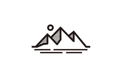 Minimalist Mountain Line Art Logo Design Graphic by sore88 · Creative ...