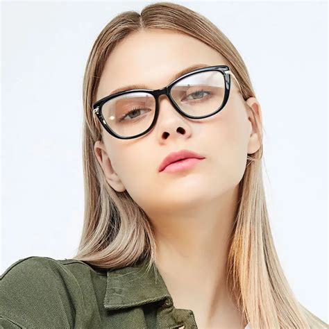 Prescription Glasses Women Cat Eye Optical Frame Myopia Hyperopia ...