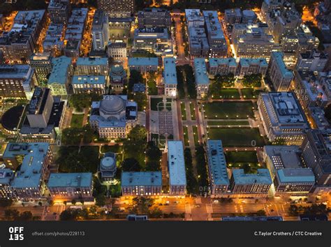 Aerial view of the Columbia University in New York City, USA stock ...