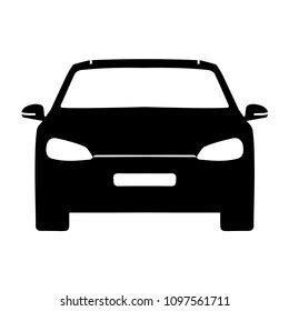 Vector Car Icon Front View On Stock Vector (Royalty Free) 1097561711 ...