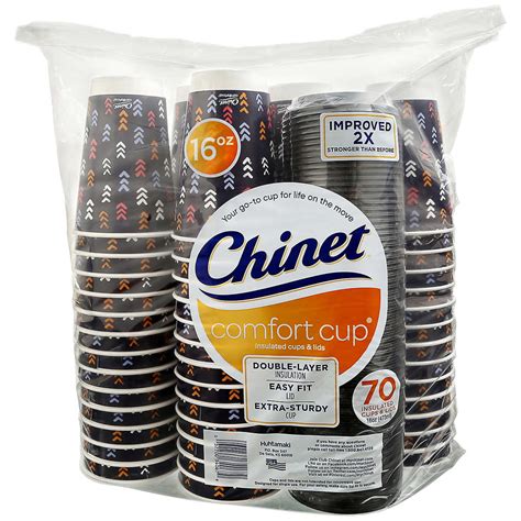 Chinet Comfort Cup 16 oz Insulated Cups & Lids, 70-count - Walmart.com