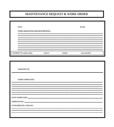 5+ Maintenance Work Order Template Free Download!!