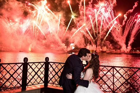 Disney Fairy Tale Wedding couple ending their night with an Epcot ...