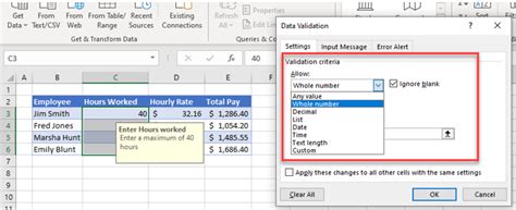 How to Change Data Validation in Excel & Google Sheets - Automate Excel