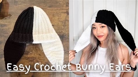 Easy Crochet Bunny Ears for Beanie (Beginner Tutorial) - YouTube