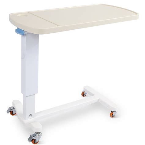 Skh202 Height Adjustable Hospital Moving Bedside Overbed Table for ...