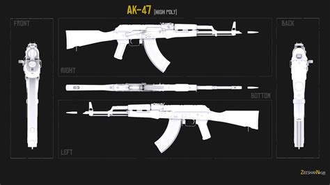 √ 3d Modeling Ak 47 Blueprint - Alumn Photograph