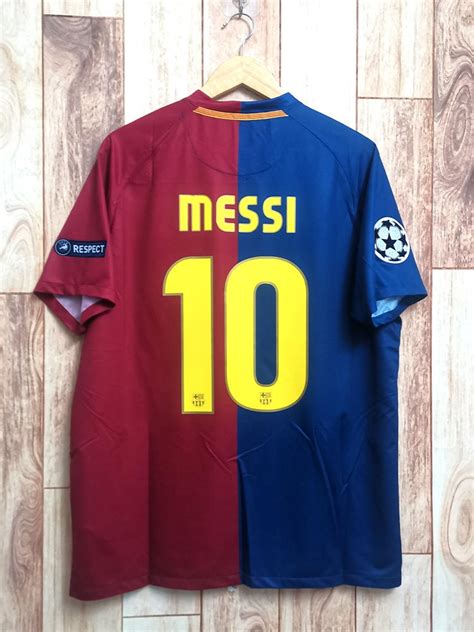 Vintage UEFA 10 Messi Jersey Barcelona Jersey 2008 2009 Home | Etsy