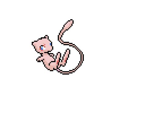 Is Scared Because Of Pokemon Pixel Art Grid Png,Mew Transparent Free ...