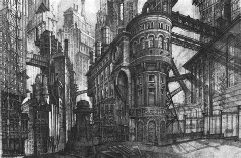 Towering BATMAN 1989 Gotham City Concept Art by Anton Furst and Nigel ...