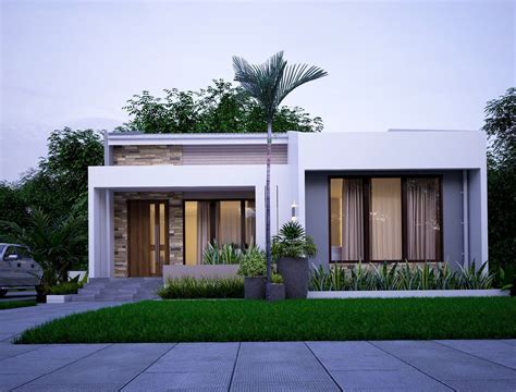 Simple Modern Exterior House Design One Floor - Nada Home Design