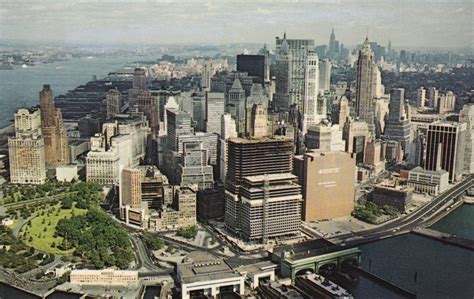 Color Aerial Postcard Views of Manhattan's Skyline In The 1960s & 70s