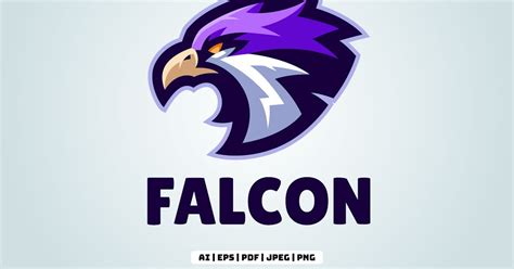 Falcon Mascot Logo, Graphic Templates - Envato Elements