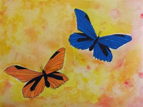 Angela Anderson Art Blog: Butterfly Watercolor Paintings - Kids' Art Class