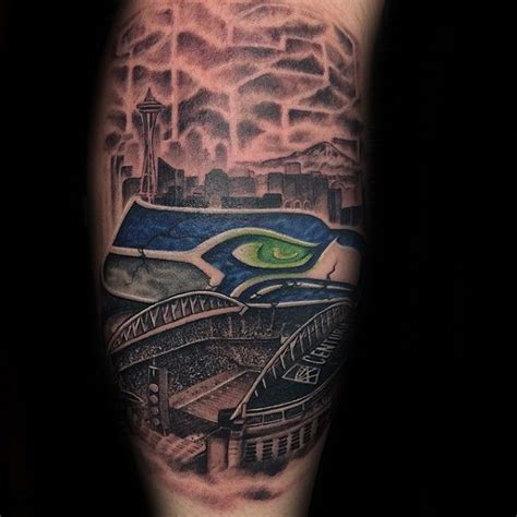 30 Seattle Skyline Tattoo Designs For Men - City Ink Ideas | Seattle ...