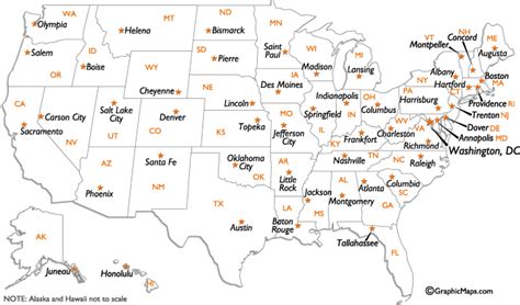 usa capital cities map | CC Challenge A | Pinterest | Geography and ...