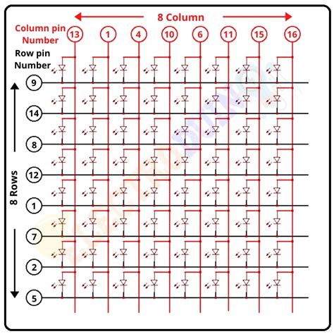 8x8 Led Matrix Schematic