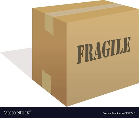 Fragile box Royalty Free Vector Image - VectorStock