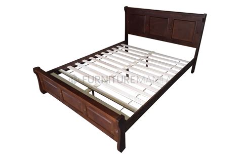 1042 Wooden Bed Frame - Double | Furniture Manila