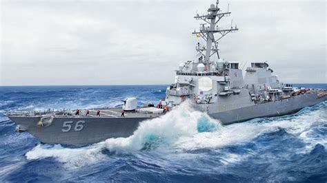 Life Inside Gigantic US Navy Destroyer Ship Battling Massive Waves ...