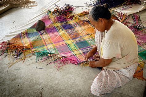 A Banig is a handwoven mat traditionally used in Philippines for ...