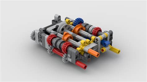 LEGO MOC 6-speed sequential gearbox by Whathetech | Rebrickable - Build ...