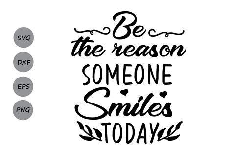 motivational printable vector clip art Be The Reason Someone Smiles ...