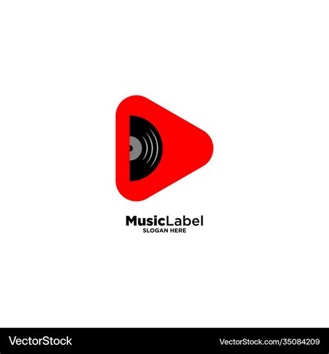 Music label and production logo design template Vector Image