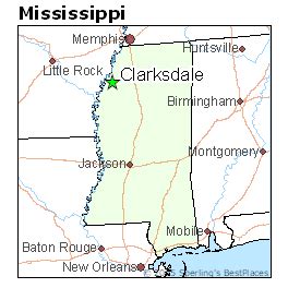 Clarksdale Ms Map - Sibyl Fanechka