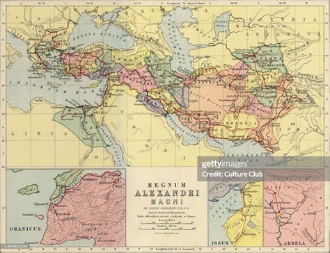 Map of the empire of Alexander the Great , showing his conquest route ...